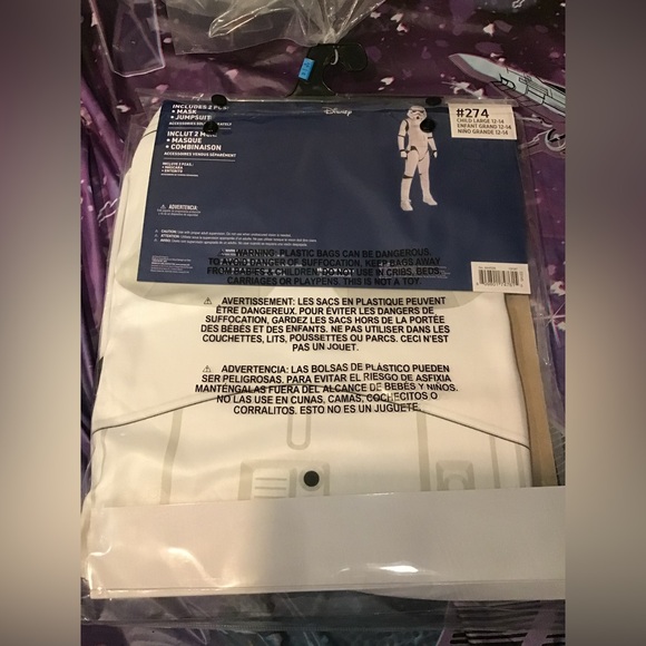 Star Wars stormtrooper boys costumes size large 12-14 -NEW - Picture 2 of 4
